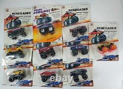 VTG Zee RENEGADES Monster Vehicles Lot of 10 Different Trucks Cars All Sealed