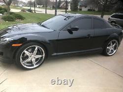 Vehicle sports car Mazda RX8 automobile black 6 speed great condition stereo
