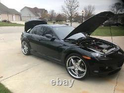 Vehicle sports car Mazda RX8 automobile black 6 speed great condition stereo