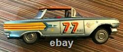 Very Rare 1958-62 Ichiko Friction Chevrolet Stock Car #77 Orange Roof Japan