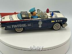 Very Rare Vintage Ichiko Japan Tin Friction Dutch Ruks Politie/ Police Car 11.5