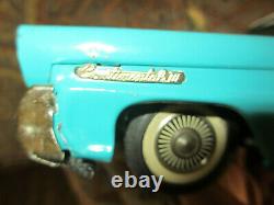 Vintage 11.5 Bandai Japan 1958 Lincoln Continental Mark 3 Tin Friction Toy Car