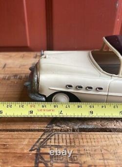 Vintage 1950s Buick Roadmaster Plastic & Tin Toy Friction Car With License Plate