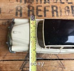 Vintage 1950s Buick Roadmaster Plastic & Tin Toy Friction Car With License Plate