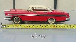 Vintage 1959 Plymouth Belvedere 4 Door Hard Top Tin Toy Car Foreign Lemez Hungar