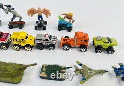 Vintage 1980's Micro Machines Lot Of Vehicles & Figures (49 Pieces)