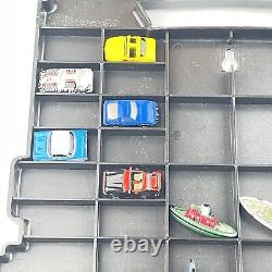 Vintage 1988 Galoob MICRO MACHINES Case With 14 CARS BOATS PLANES PORSCHE RARE