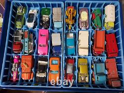 Vintage 60's & 70's Diecast Toy Car/Vehicle Collection Lot With 48 Car Case