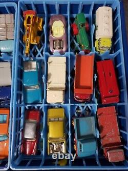 Vintage 60's & 70's Diecast Toy Car/Vehicle Collection Lot With 48 Car Case