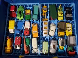 Vintage 60's & 70's Diecast Toy Car/Vehicle Collection Lot With 48 Car Case