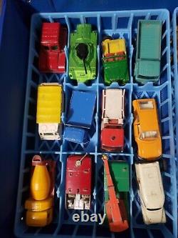 Vintage 60's & 70's Diecast Toy Car/Vehicle Collection Lot With 48 Car Case