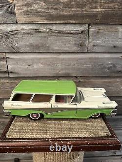Vintage ATC Friction Toy Car Ford Fairlane Ranch Wagon Asahi Toy Co. Japan 1960