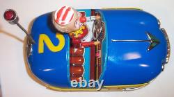 Vintage Alps Clown Bumper Car Rare 1961 Tin Circus Carnival Toy Near Mint Japan