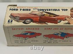 Vintage Bandai 60's Ford Thunderbird Convertible In Box Japan Tin Battery Car