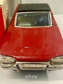 Vintage Bandai 60's Ford Thunderbird Convertible In Box Japan Tin Battery Car