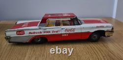 Vintage Coca-Cola Tin Toy Car Taiyo Japan 1950's-1960s Advertising Collectible