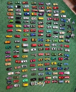 Vintage Diecast Lot of 140+ Matchbox Hot Wheels Corgi Misc Cars Trucks vehicles
