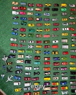 Vintage Diecast Lot of 140+ Matchbox Hot Wheels Corgi Misc Cars Trucks vehicles