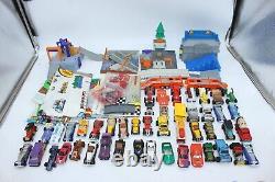 Vintage Diecast Vehicle Lot 60+ Pcs Matchbox Hot Wheels Cars Truck Play Sets