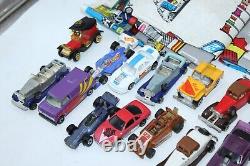 Vintage Diecast Vehicle Lot 60+ Pcs Matchbox Hot Wheels Cars Truck Play Sets
