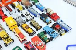 Vintage Diecast Vehicle Lot 60+ Pcs Matchbox Hot Wheels Cars Truck Play Sets