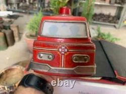 Vintage Fire Brigade Fire Dept. Car Vehicle Tin Metal Kids Toy Car Made In Japan