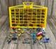 Vintage Galoob Micro Machines 1989 Yellow Display Case Lot Of 79 Vehicles Items