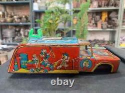 Vintage Indian Old Fire Engine Car Vehicle Tin Metal Made Kids Playing Toy Car