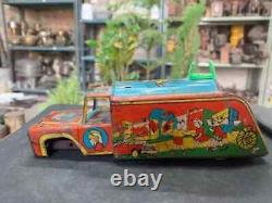 Vintage Indian Old Fire Engine Car Vehicle Tin Metal Made Kids Playing Toy Car