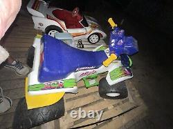 Vintage Kawasaki Ninja XCR Power Wheels Powered Ride-On Car Vehicle Neon Kids