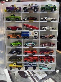 Vintage Lot Of 48 Hot Wheels Die Cast Cars Vehicles 70s 80s 90s in case