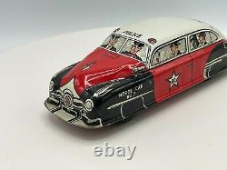 Vintage Lupor Tin Friction No. 7 Police Patrol Car Red/White/Black withBox