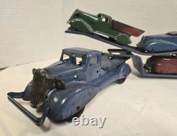 Vintage Marx Toy Pressed Steel 1930s Car Hauler. Vehicle Transporter