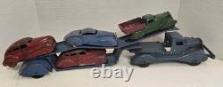 Vintage Marx Toy Pressed Steel 1930s Car Hauler. Vehicle Transporter