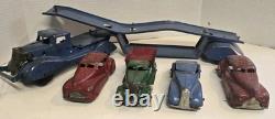 Vintage Marx Toy Pressed Steel 1930s Car Hauler. Vehicle Transporter
