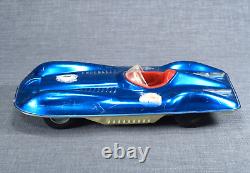 Vintage Mattel Mobilgas Bonneville Salt Flats Toy Race Car Blue Chrome Friction