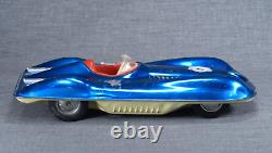 Vintage Mattel Mobilgas Bonneville Salt Flats Toy Race Car Blue Chrome Friction
