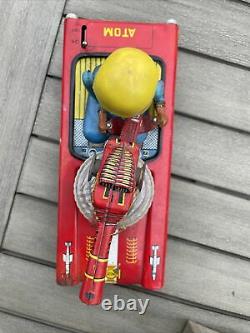 Vintage Nomura Japan Tin Litho ATOMIC FIRE CAR Battery Operated F. D. 119 Vehicle