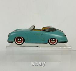 Vintage Original DISTLER TURQUOISE PORSCHE 356 SPEEDSTER Germay Tin Car NICE