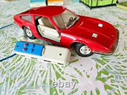 Vintage Peugeot 504 Toy Car Joustra Slg 118 Batt. Operated Jouet France Remote