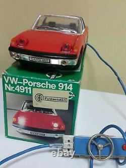 Vintage Peugeot 504 Toy Car Joustra Slg 118 Batt. Operated Jouet France Remote