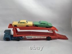 Vintage Plastic Gordy Car Transport Tractor Trailer Truck Transporter with Cars