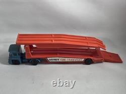 Vintage Plastic Gordy Car Transport Tractor Trailer Truck Transporter with Cars