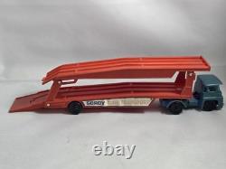 Vintage Plastic Gordy Car Transport Tractor Trailer Truck Transporter with Cars