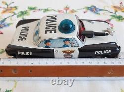 Vintage Police Tin Toy Car Bump N Go Ko Yoshiya 6 Inches Long Made In Japan