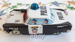 Vintage Police Tin Toy Car Bump N Go Ko Yoshiya 6 Inches Long Made In Japan