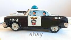 Vintage Police Tin Toy Car Bump N Go Ko Yoshiya 6 Inches Long Made In Japan