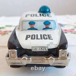 Vintage Police Tin Toy Car Bump N Go Ko Yoshiya 6 Inches Long Made In Japan