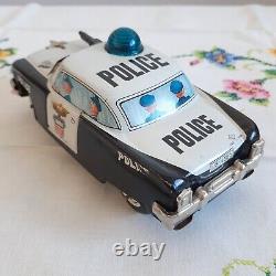 Vintage Police Tin Toy Car Bump N Go Ko Yoshiya 6 Inches Long Made In Japan