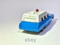 Vintage TOMICA Diecast Car CADILLAC AMBULANCE CUSTOM MADE BLUE & WHITE